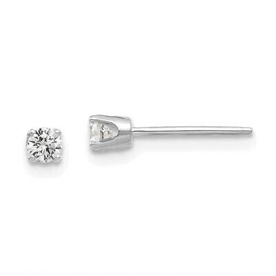 2.75mm Synthetic Diamond stud earrings 14k White Gold XD2WCZ, MPN: XD2WCZ, 883957088334