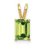 8x6mm Emerald Cut Peridot pendant 14k Gold XP421PE, MPN: XP421PE, 883957237275