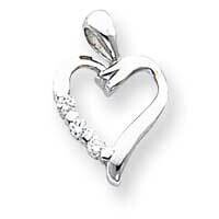 Diamond heart pendant 14k White Gold XP960AA, MPN: XP960AA, 883957212036