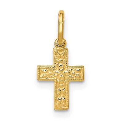Cross Charm 14k Gold XR587, MPN: XR587, 883957507019