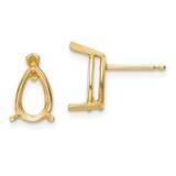 9x6 Pear Earring Mountings 14k Gold XE82, MPN: XE82, 191101835414