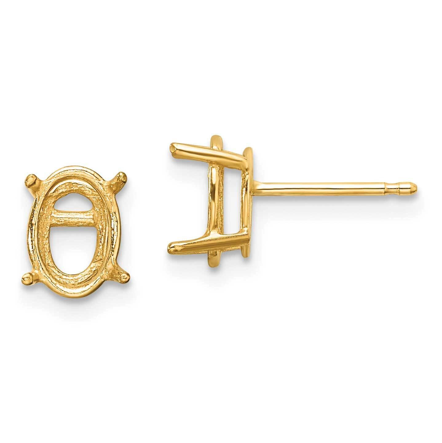 8x6 Oval Earring Mountings 14k Gold XE88, MPN: XE88, 191101835537