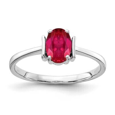 Ruby Ring 14k white Gold 7x5mm Oval Y2220R, MPN: Y2220R, 883957556086