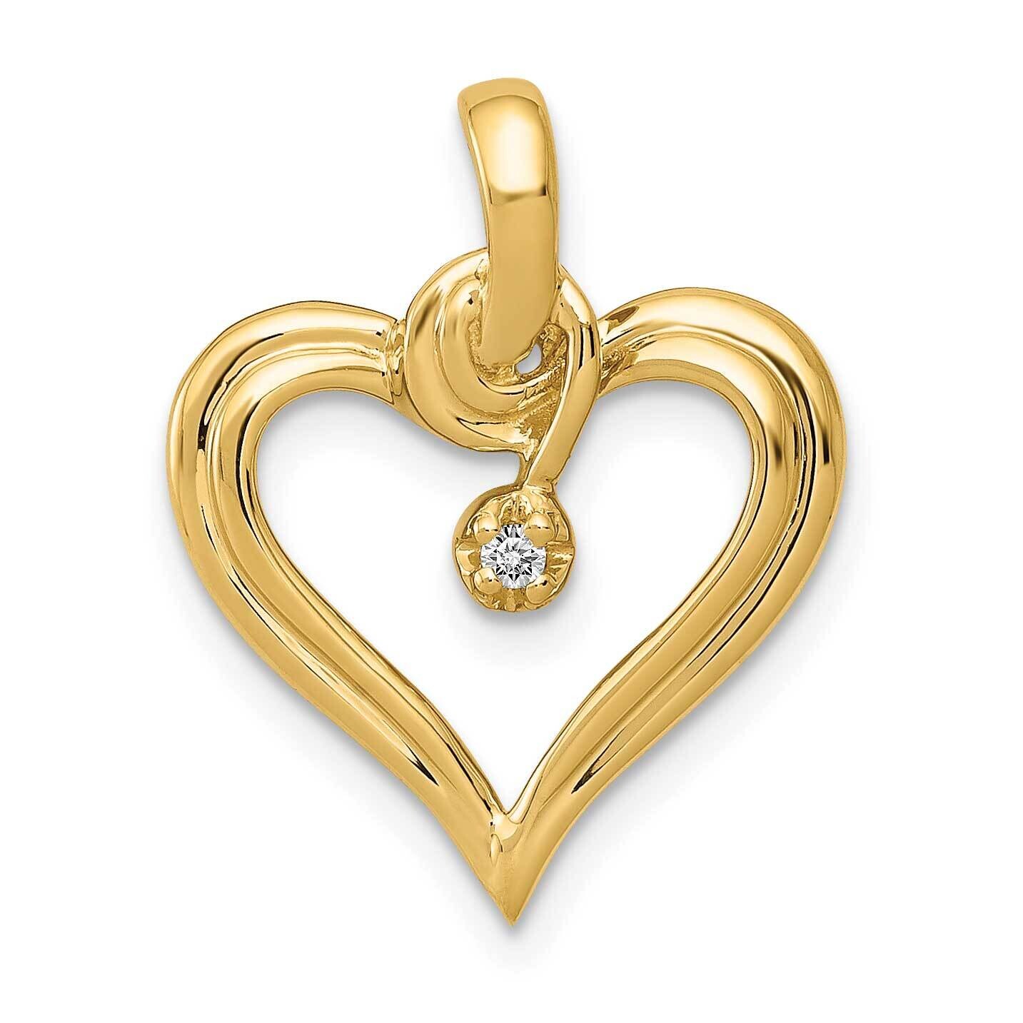 AAA Diamond Heart Pendant 14k Gold XH23AAA, MPN: XH23AAA, 883957113401