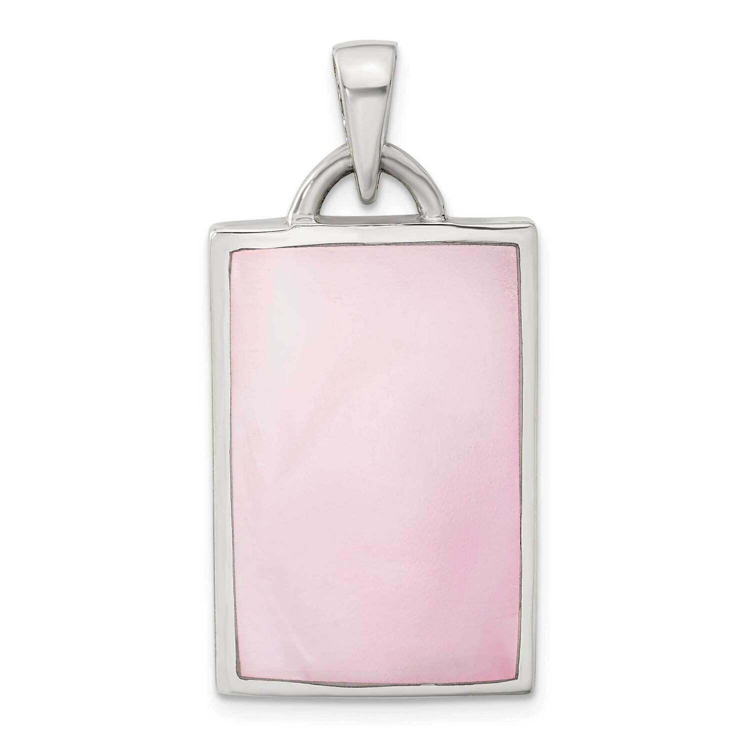 Pink Mother of Pearl Pendant Sterling Silver QP530
