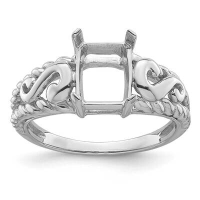 Gemstone Ring Mounting 14k White Gold Y4678, MPN: Y4678,