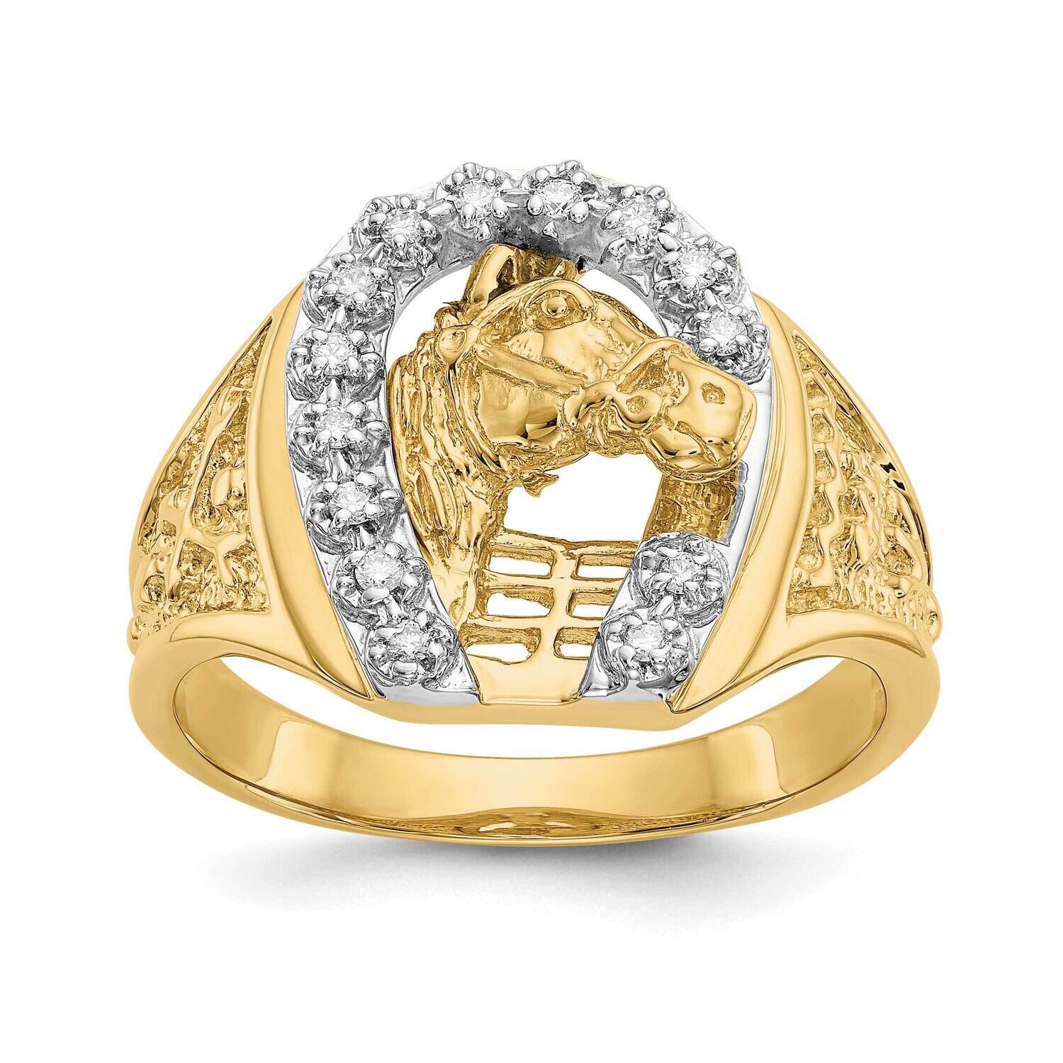 Diamond men's ring 14k Two-Tone Gold X9464AA