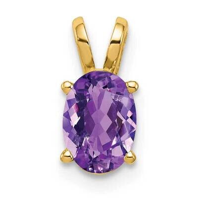 7x5mm Oval Amethyst pendant 14k Gold XP422AM, MPN: XP422AM, 883957208763