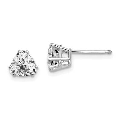 6mm Trillion CZ Diamond Earrings 14k White Gold XE94WCZ Diamond, MPN: XE94WCZ, 883957225098