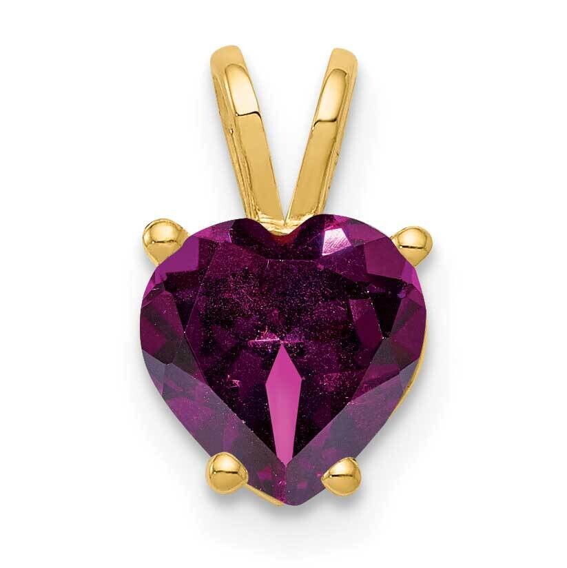 7mm Heart Rhodolite Garnet pendant 14k Gold XP430RG, MPN: XP430RG, 883957209494