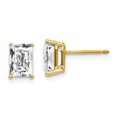 7x5mm Emerald Cut CZ Diamond earring 14k Gold XE66CZ Diamond, MPN: XE66CZ, 883957095837