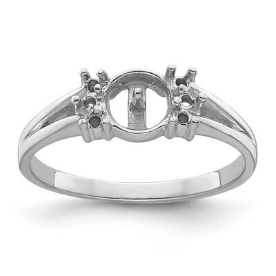 6mm Cultured Pearl &amp; .08ct. Diamond Ring Mounting 14k White Gold Y4345, MPN: Y4345,