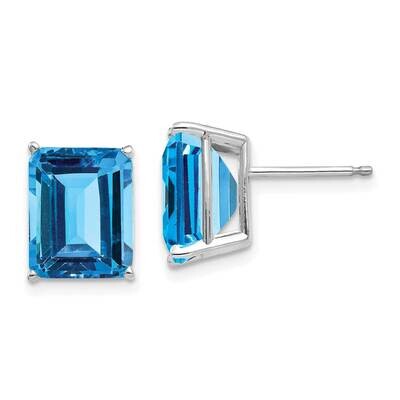 10x8mm Emerald Earring Mountings 14k White Gold XE69W, MPN: XE69W, 191101835124