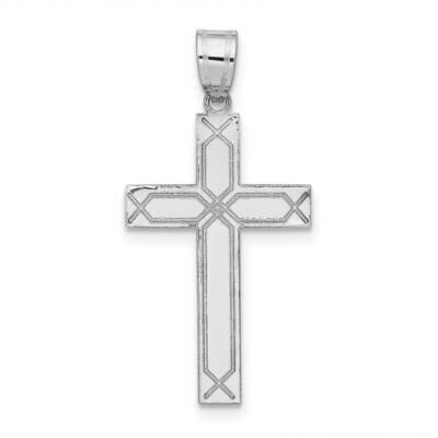 Solid Cross Pendant 14k White Gold XWR29, MPN: XWR29, 883957977720