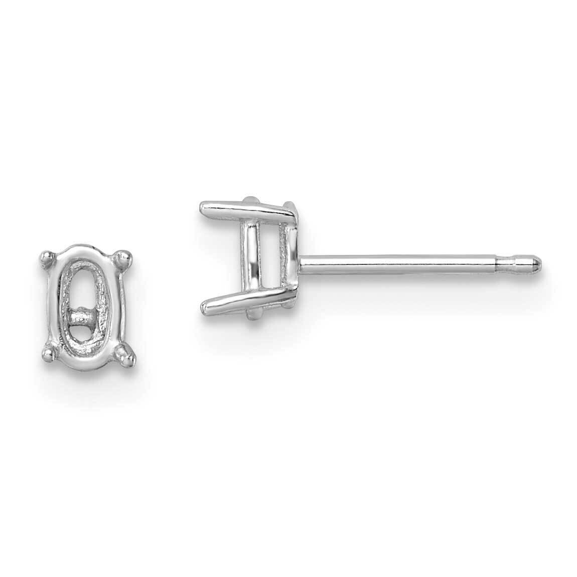5x3 Oval Earring Mountings 14k White Gold XE85W, MPN: XE85W, 191101835483