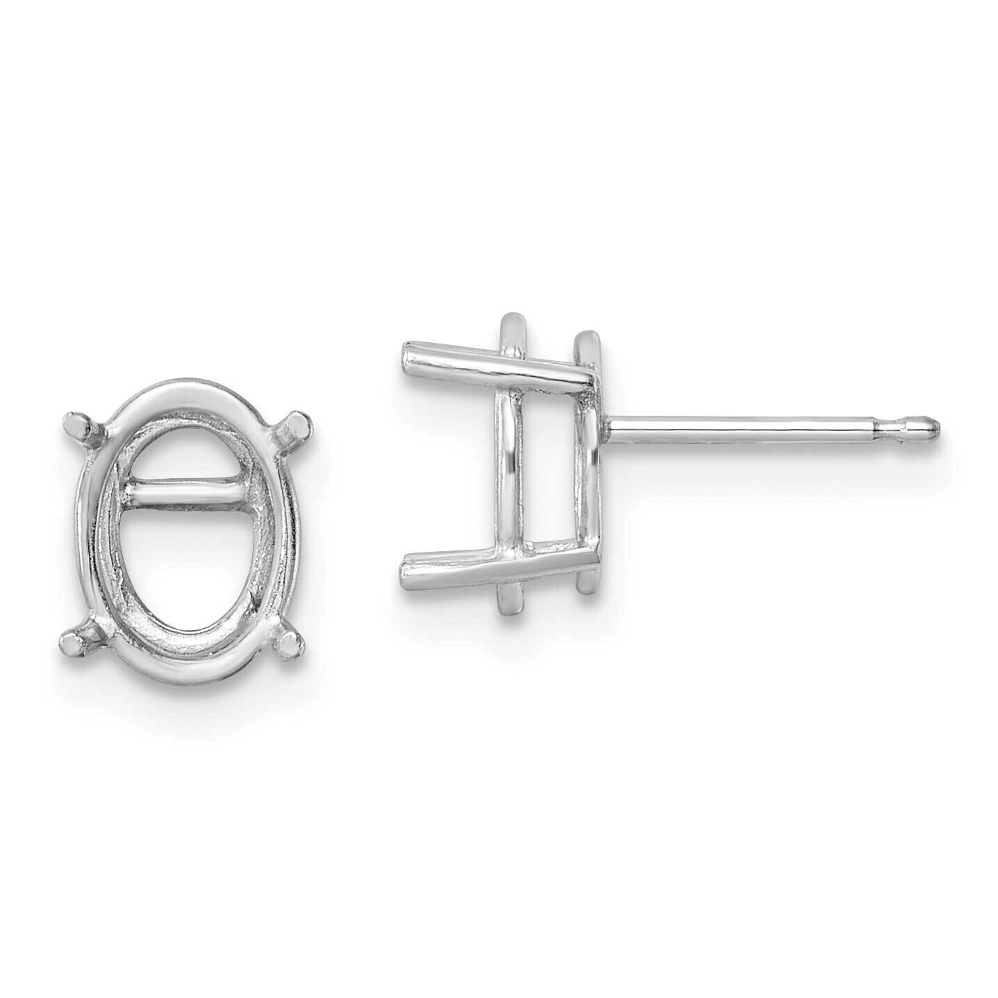9x7 Oval Earring Mountings 14k White Gold XE89W, MPN: XE89W, 191101835568