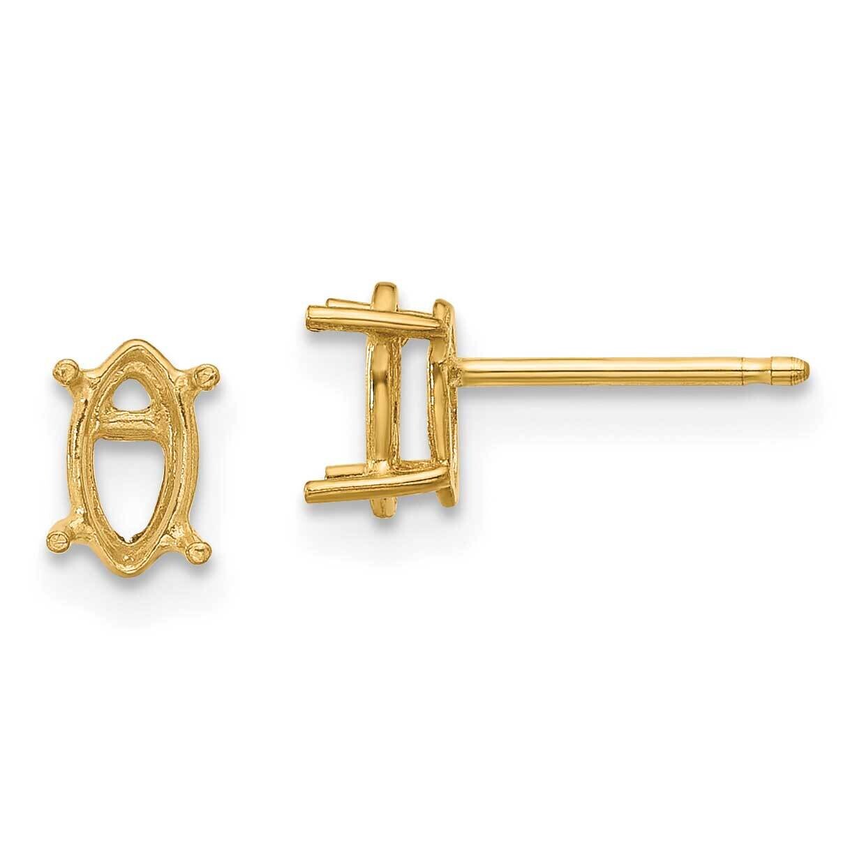7x3.5 Marquise Earring Mountings 14k Gold XE103, MPN: XE103, 191101834837