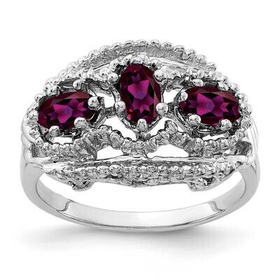 Rhodolite Garnet Ring 14k white Gold 5x3mm Oval Y2060RG, MPN: Y2060RG, 883957682334