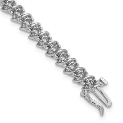 Holds 43 2.4mm Stones 2.24ct Swirled Tennis Bracelet Mountin 14k White Gold X2003W, MPN: X2003W, 19…