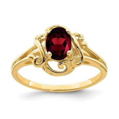 Garnet Ring 14k Gold 7x5mm Oval Y2227GA, MPN: Y2227GA, 883957542515