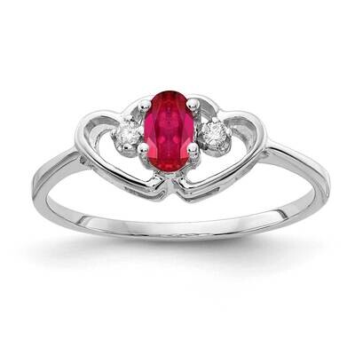 Ruby Diamond Ring 14k white Gold 5x3mm Oval X9719R/A, MPN: X9719R/A, 883957641799