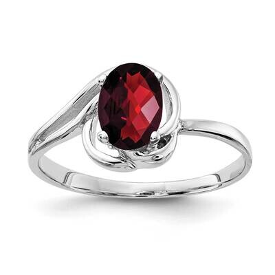 7x5mm Oval Garnet ring 14k White Gold X9683GA, MPN: X9683GA, 883957713281