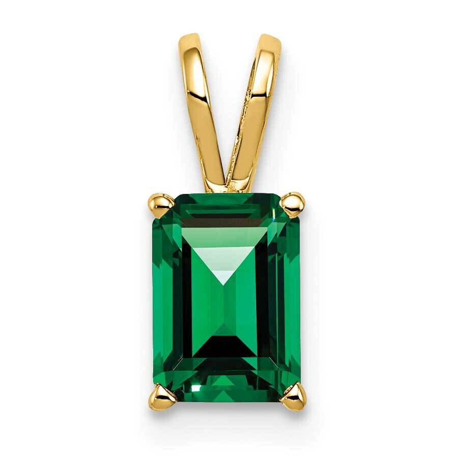 Mount Saint Helens pendant 14k Gold 7x5mm Emerald Cut XP420MS, MPN: XP420MS, 883957169385