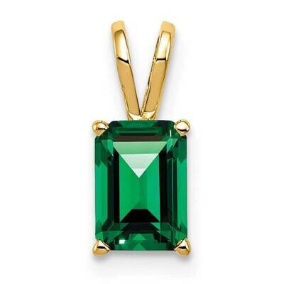 Mount Saint Helens pendant 14k Gold 7x5mm Emerald Cut XP420MS, MPN: XP420MS, 883957169385