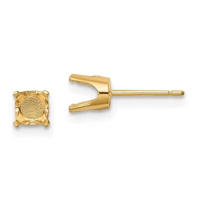 5.5mm Round Stud Earring Mounting with backs 14k Gold XD11, MPN: XD11,