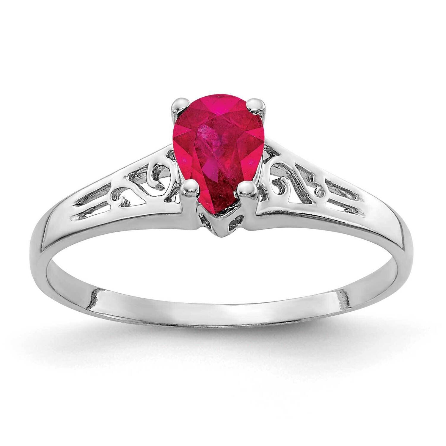 Ruby Ring 14k White Gold Y2101R, MPN: Y2101R, 883957714851