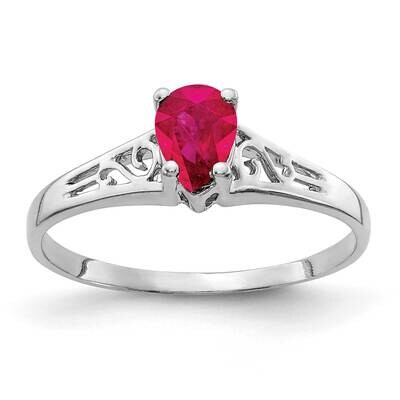 Ruby Ring 14k White Gold Y2101R, MPN: Y2101R, 883957714851