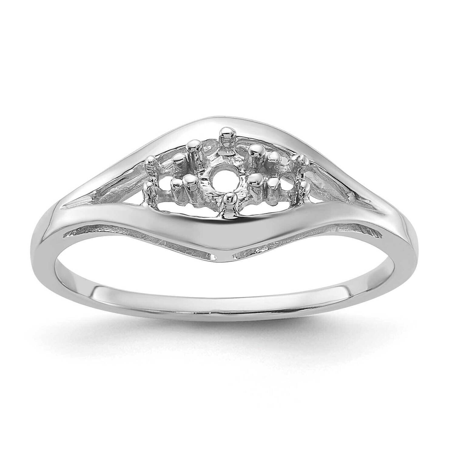 0.14ct. Diamond Ring Mounting 14k White Gold Y1632