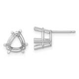 8mm Trillion Earring Mountings 14k White Gold XE96W, MPN: XE96W, 191101835698