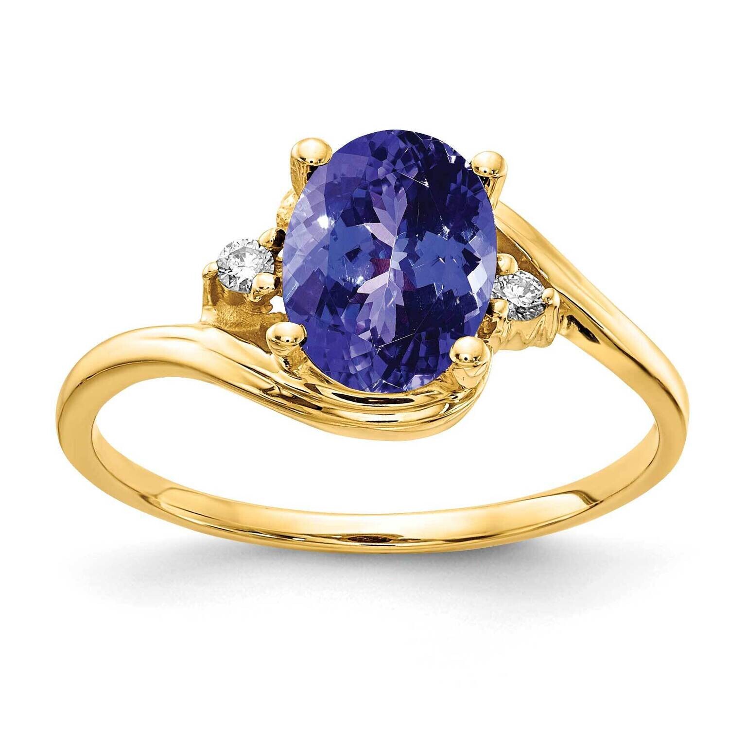 8x6mm Oval Tanzanite Diamond Ring 14k Gold Y2245T_AA, MPN: Y2245T_AA, 883957617244
