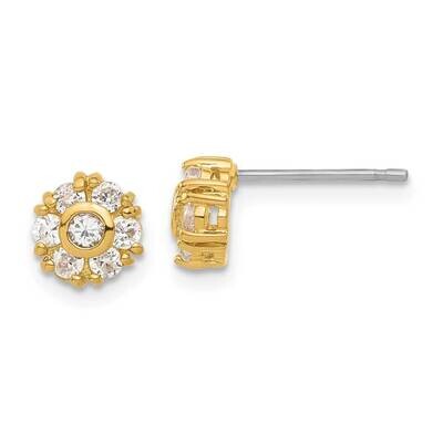 Kelly Waters White Diamond Flower Earrings Gold-plated KW222, MPN: KW222, 883957766874