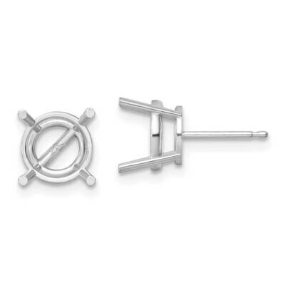 9mm Round Earring Mountings 14k White Gold XE76W, MPN: XE76W, 191101835315