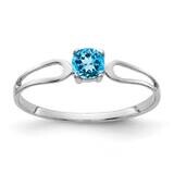 4mm Blue Topaz Ring 14k white Gold X9673BT, MPN: X9673BT, 883957315737