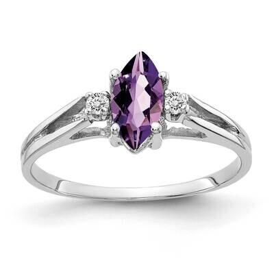 8x4mm Marquise Amethyst Diamond Ring 14k white Gold X9671AM/A, MPN: X9671AM/A, 191101376030