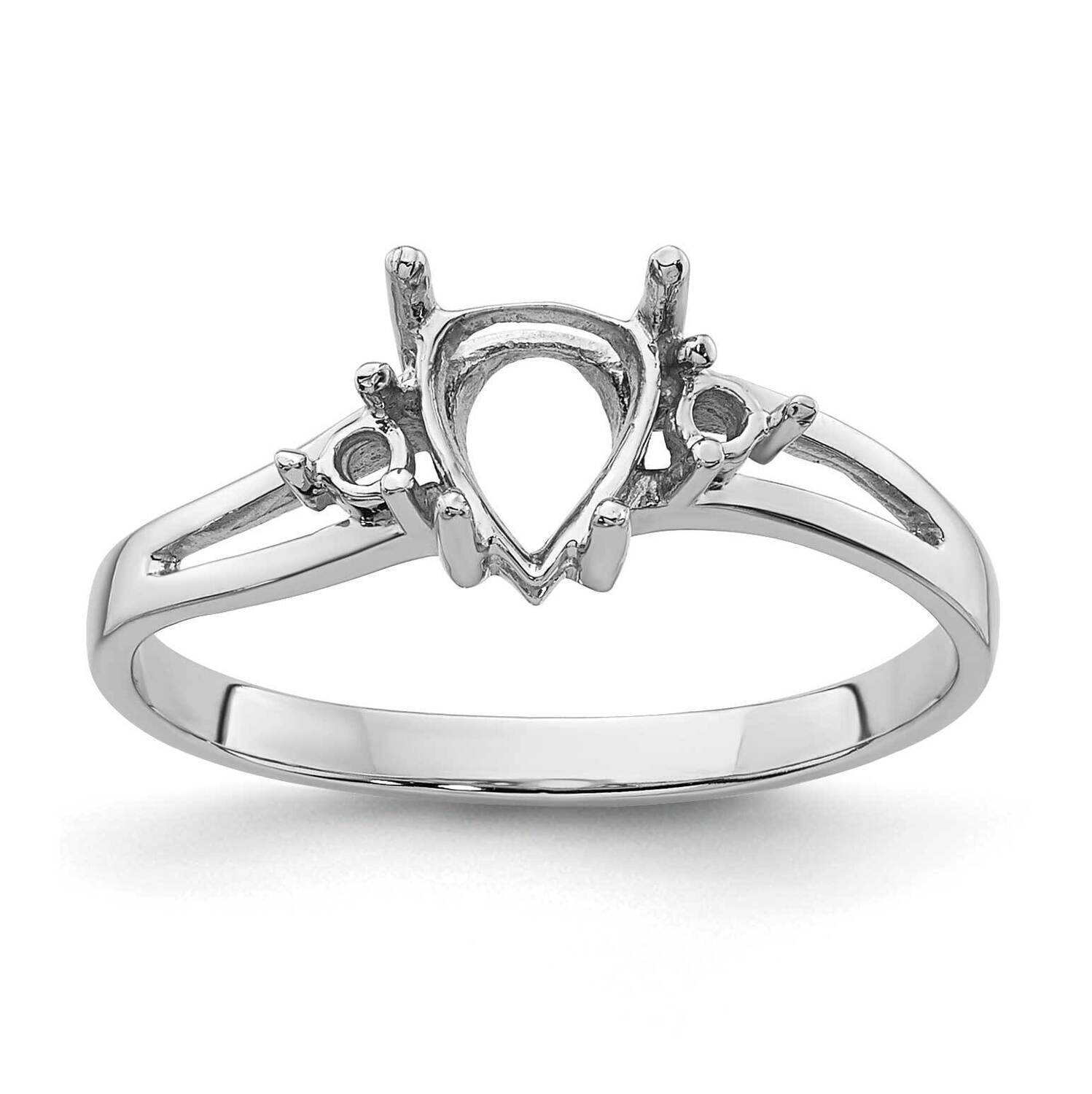 Diamond & Gemstone Ring Mounting 14k White Gold Y4626