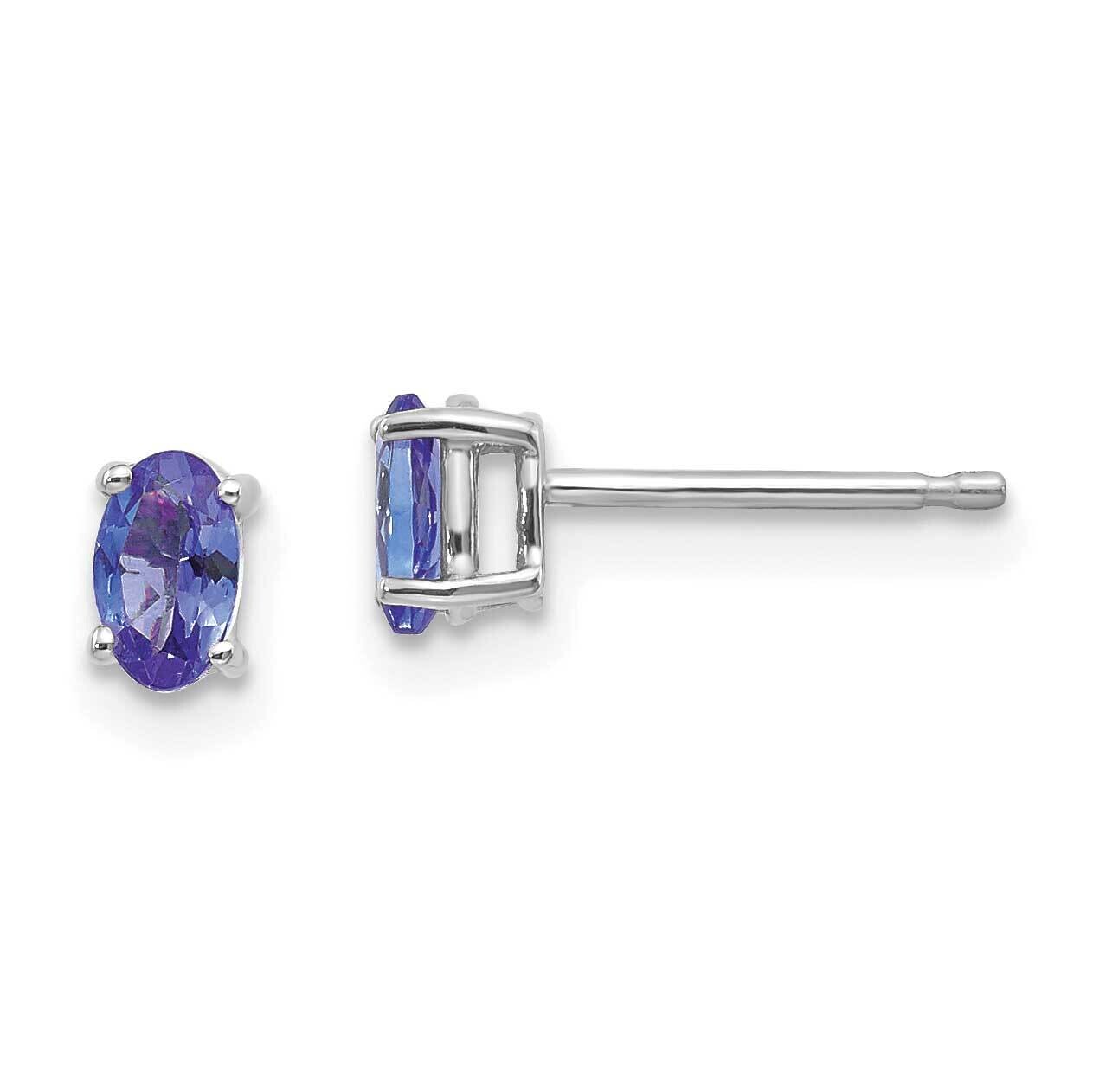 Tanzanite Earrings 14k White Gold XE85WT-B, MPN: XE85WT-B, 883957340470