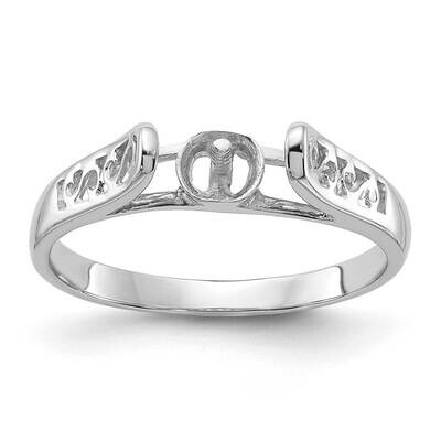 Polished Cultured Pearl Filigree Ring Mounting 14k White Gold Y1846, MPN: Y1846,
