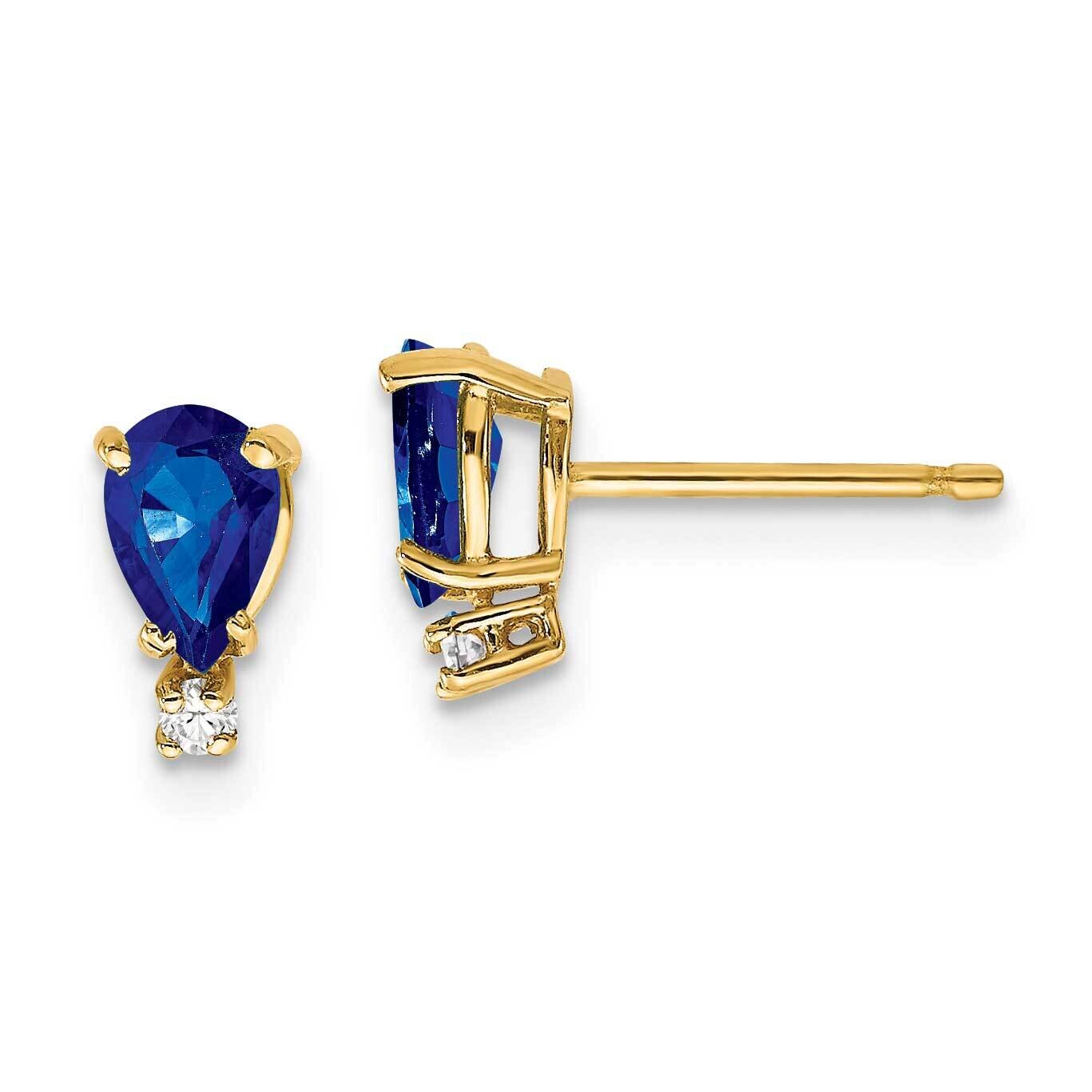 Sapphire Diamond Earrings 14k Gold XE760S/AA, MPN: XE760S/AA, 883957099170