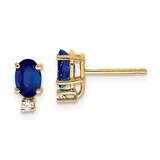 Sapphire Diamond Post Earrings 14k Gold XE754S/AA, MPN: XE754S/AA, 883957098388