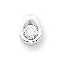 Holds 5mm Stone, Chain Slide Mounting 14k White Gold XP662, MPN: XP662,