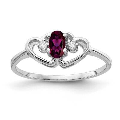 Rhodolite Garnet Diamond Ring 14k white Gold 5x3mm Oval X9719RG/A, MPN: X9719RG/A, 883957641614