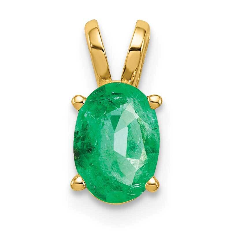 Emerald pendant 14k Gold 7x5mm Oval XP422E