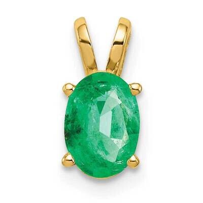 Emerald pendant 14k Gold 7x5mm Oval XP422E, MPN: XP422E, 883957232881