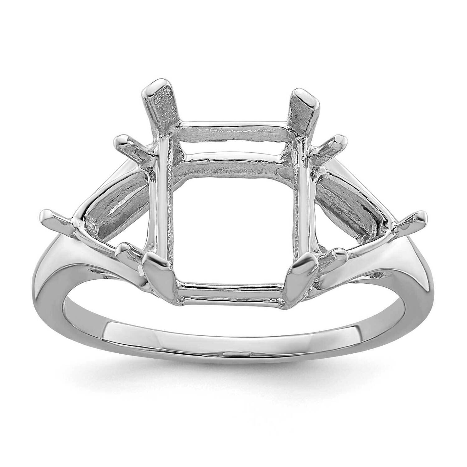 Gemstone Ring Mounting 14k White Gold Y4543