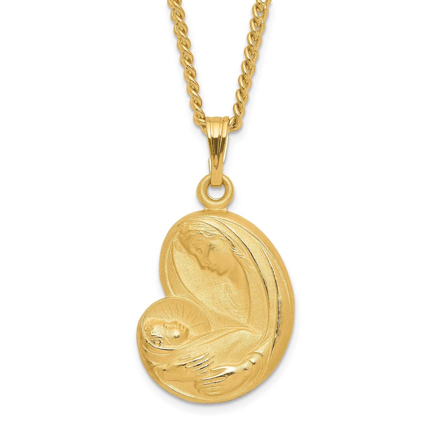 Kelly Waters Mother holding child Medal Necklace 18 Inch Gold-plated KW426-18, MPN: KW426-18,