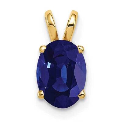 Sapphire pendant 14k Gold 8x6mm Oval XP423S, MPN: XP423S, 883957208930